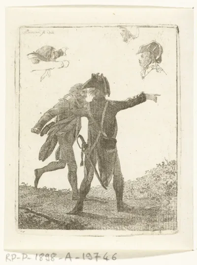 Studieblad met soldaten