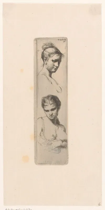 Studieblad met twee vrouwen