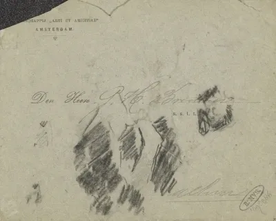 Studieblad, mogelijk met figuurstudies