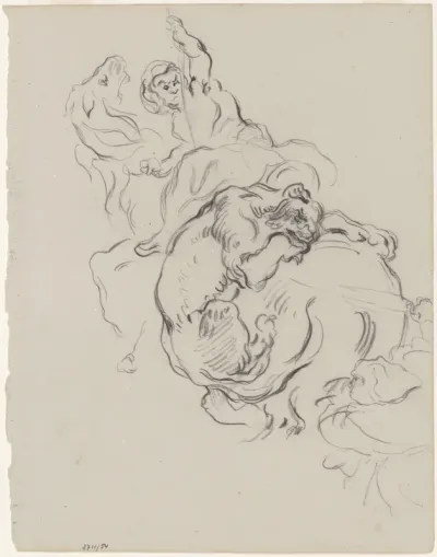 Studieblad van de leeuwenjacht