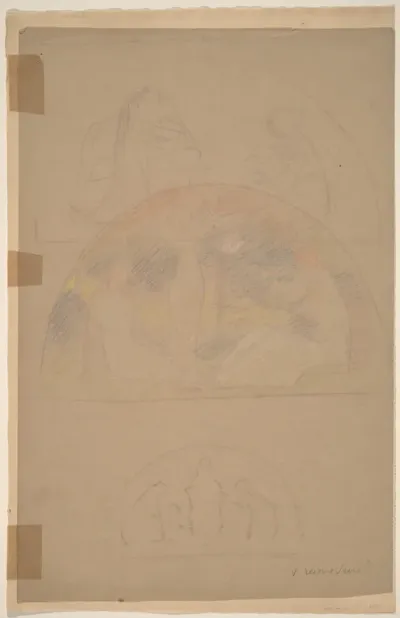 Studies for a Lunette [recto]