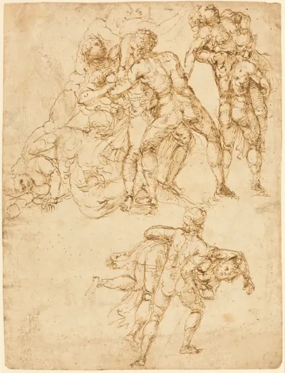 Studies for the Rape of the Sabine Women [verso]