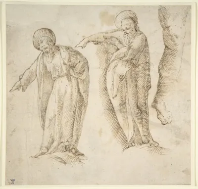 Studies for the Standing Figure of a Bearded Man