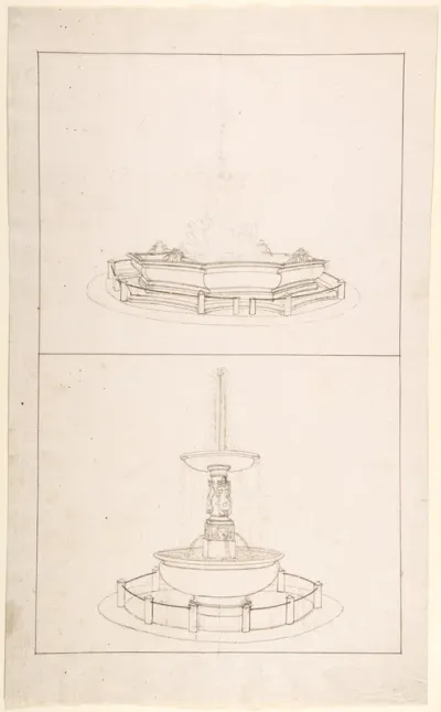 Studies for Two Large Fountains