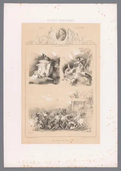 Studies naar schilderkunst van Salvator Rosa