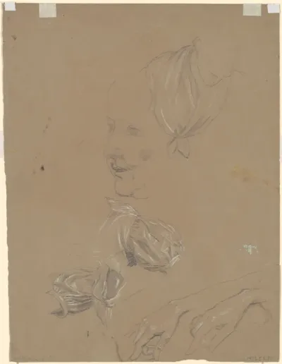 Studies of a Woman and Her Dress [verso]