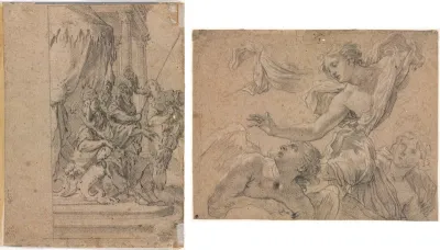 Studies of Angels (recto); Panthea before Cyrus? (verso)