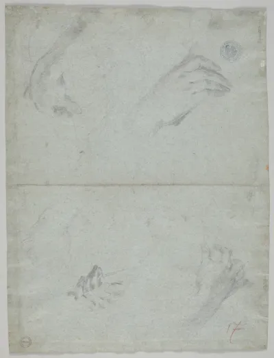 Studies of Hands Playing Instruments (verso)