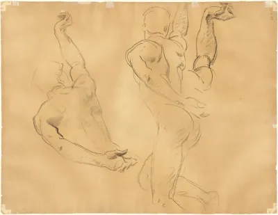 Studies of Male Nudes [verso], 1918