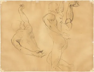 Studies of Male Nudes [verso]