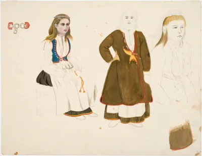 Studies of Peasant Women from Kaukola in National Costumes