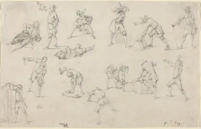 Studies of Soldiers in Camp