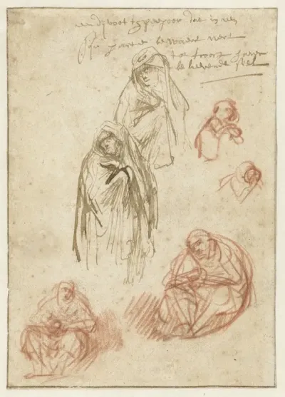 Studies of the Mourning Magdalen and the Virgin