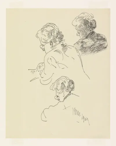 Studies van de echtgenote van Carel Adolph Lion Cachet, handwerkend
