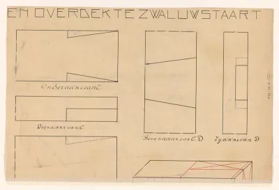 Studies van een zwaluwstaartverbinding