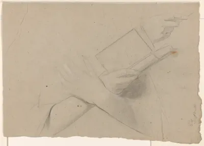 Studies van handen met een boek