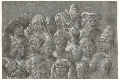 Studies van hoofden van mannen, vrouwen en kinderen