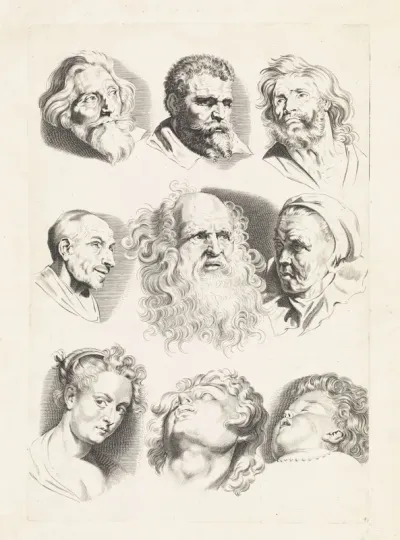Studies van negen hoofden