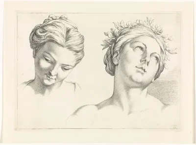 Studies van twee vrouwenhoofden