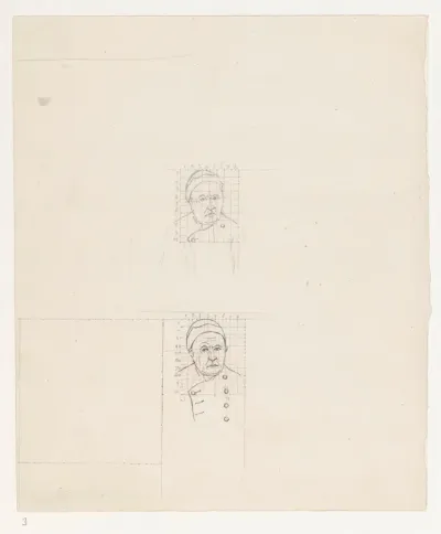 Studies voor portret van Jan Conrad Brandes