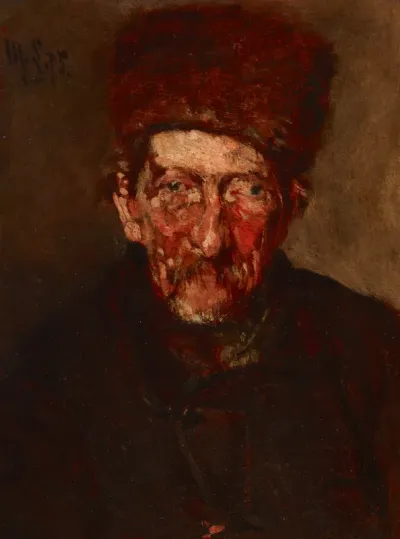 Study: Bust of a Man / Bust of a Woman – Two-sided Painting