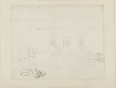 Study for Bridewell Prison, Women's Side, from Microcosm of London