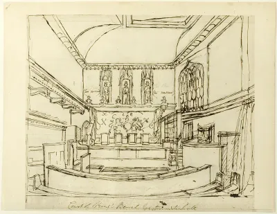 Study for Court of King's Bench, Westminster Hall, from Microcosm of London