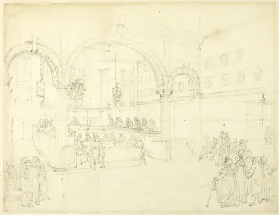 Study for Doctor's Commons, from Microcosm of London