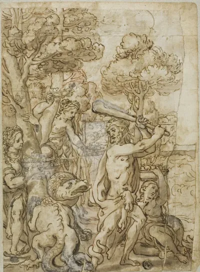 Study for Hercules Slaying the Serpent Ladon in the Garden of the Hesperides
