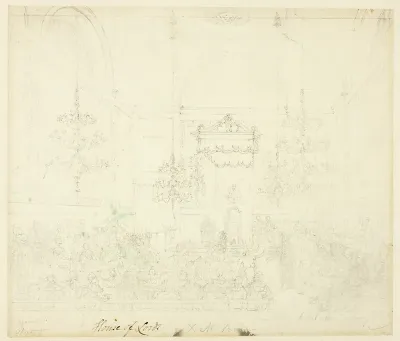 Study for House of Lords, from Microcosm of London