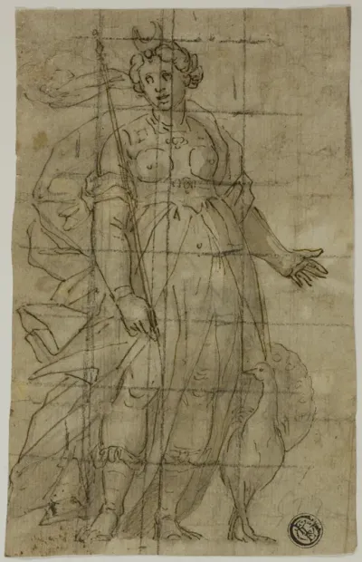 Study for Juno (or Diana) with a Peacock