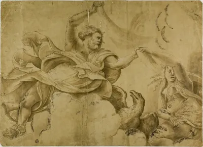 Study for Jupiter Hurling Thunderbolts