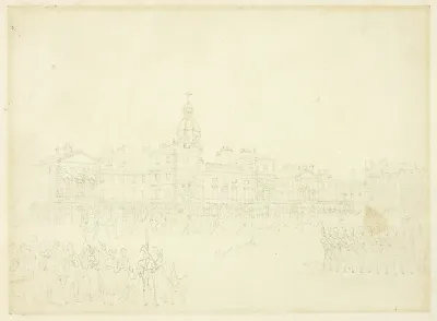 Study for Mounting Guard, St James Park, from Microcosm of London