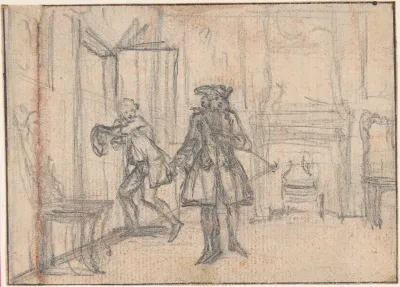 Study for "On Conscience," etched vignette in "Songs in the Opera of Flora"
