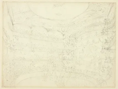 Study for Royal Circus, from Microcosm of London