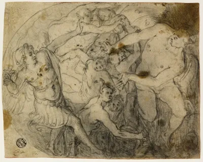 Study for Saint Michael Casting Out Lucifer