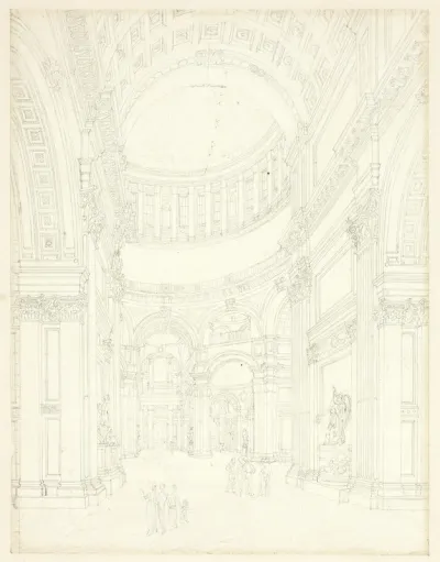 Study for St. Paul's Cathedral, from Microcosm of London