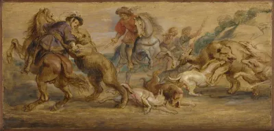 Study for "The Bear Hunt" (for the Alcázar, Madrid)