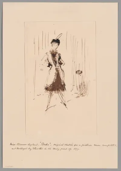 Study for "The Blue Girl: Portrait of Miss Elinor Leyland"