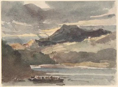 Study for "The Ferry"–Snowdon from Lyyn Padran, North Wales
