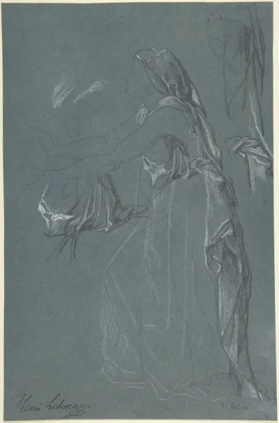 Study for the figure of Sarah in the now-lost painting, "Tobias Brings His Bride Sarah to the House of His Father, Tobit"