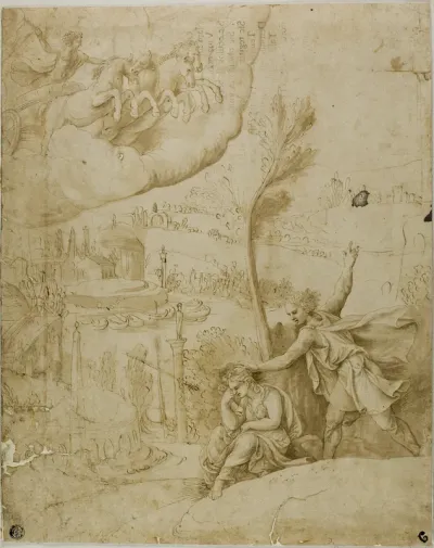 Study for the Omen of the Future Greatness of Augustus: Left Portion