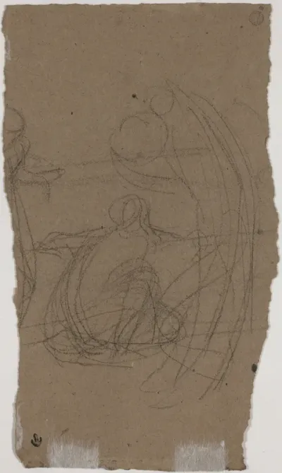 Study for "Variations in Blue and Green" [verso]