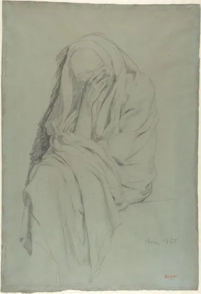 Study for Vieille Italienne (recto); Drapery Study (verso)