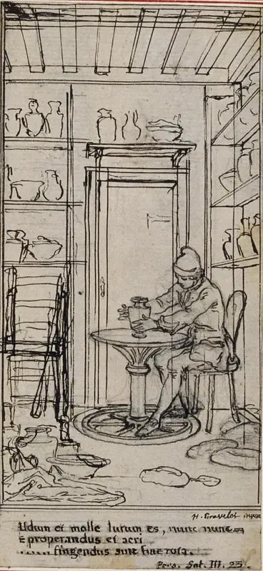 Study for Vignette-Frontispiece in Poncelot's "Principes Generaux pour Servir à l'Education des Enfants", vol. III