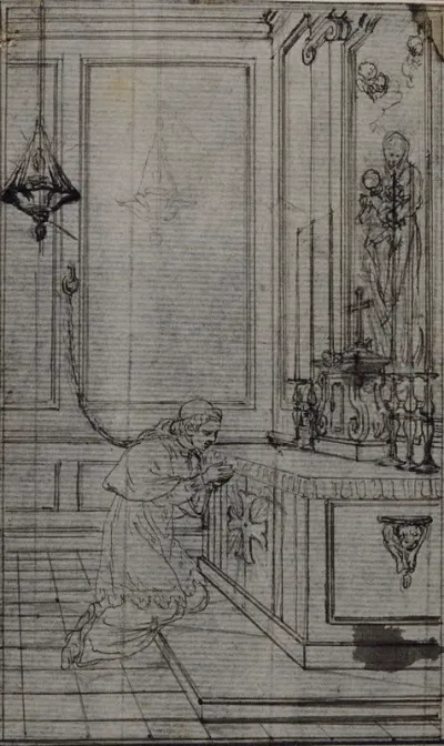 Study for Vignette in Abbé Dinouart's "Vie du Venerable don Juan de Palafox", p. 256