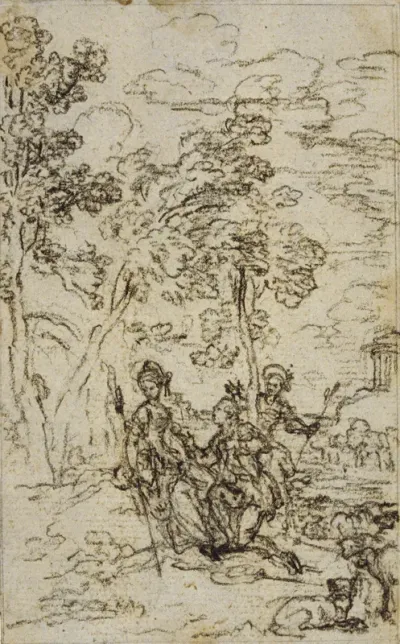 Study for Vignette in Fontenelle's (attr.) "Les Amours de Mirtil", Canto III