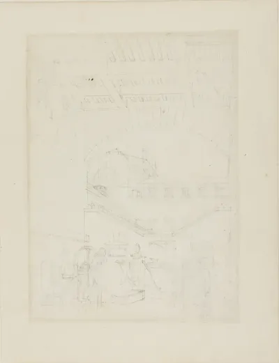 Study for Water Engine, Cold-Bath, Field's Prison, from Microcosm of London