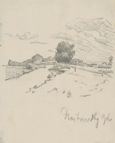 Study of a Landscape with a Brook