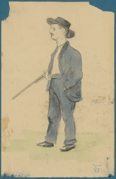 Study of a Man with a Gun